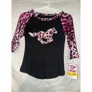 Cowgirl Hardware Toddler 2T Pink Leopard Horse Shirt – NWT